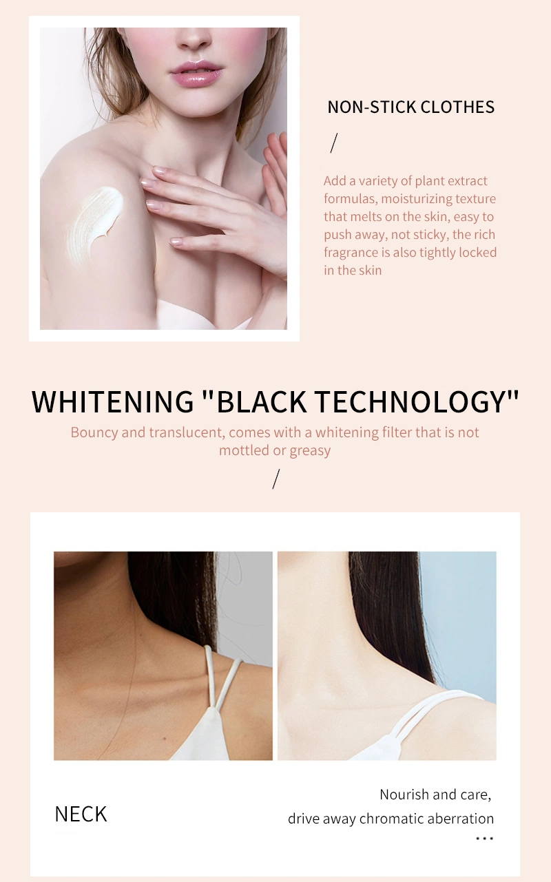 Customized White Face Cream Vegan Lightening Skin Care Organic Body Whitening Lotion