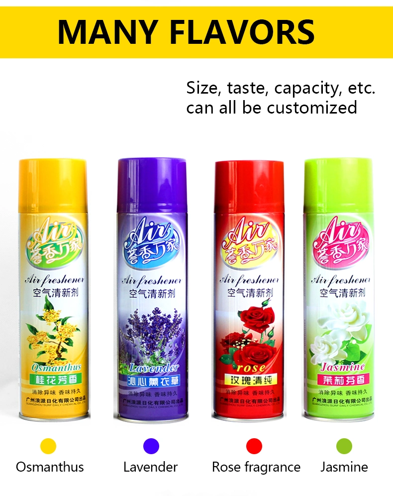 2022 Hot Sale Canned Air Freshener Rose Scented Air Breath Freshener Spray Fresh Air Spray OEM
