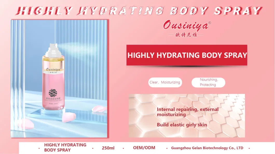 Highly Hydrating Body Spray Skin Moisturizing Hyaluronic Acid Body Toner