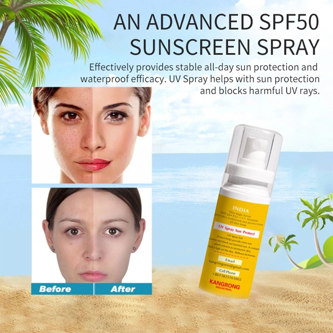 Private Label Whitening Face Sunscreen Spray