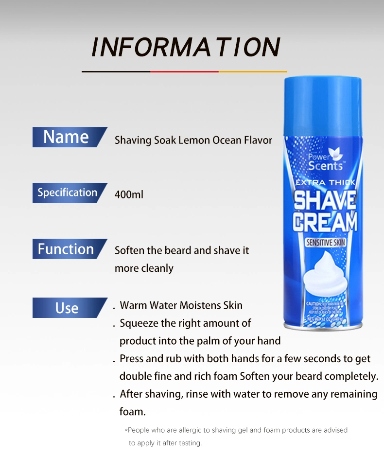 Popular Female Shaving Cream Personal Care Shaving Foam Beard Shave Gel