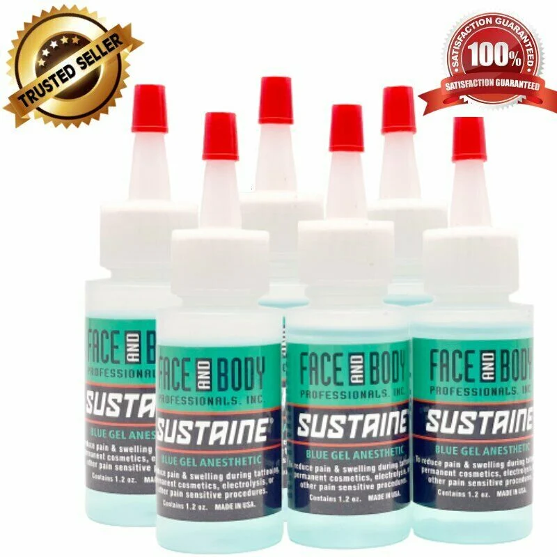 35ml Lidocaine Anesthetic Gel Numb Sustaine Blue Numbing Gel for Reduce The Swelling Bruising and Bleeding