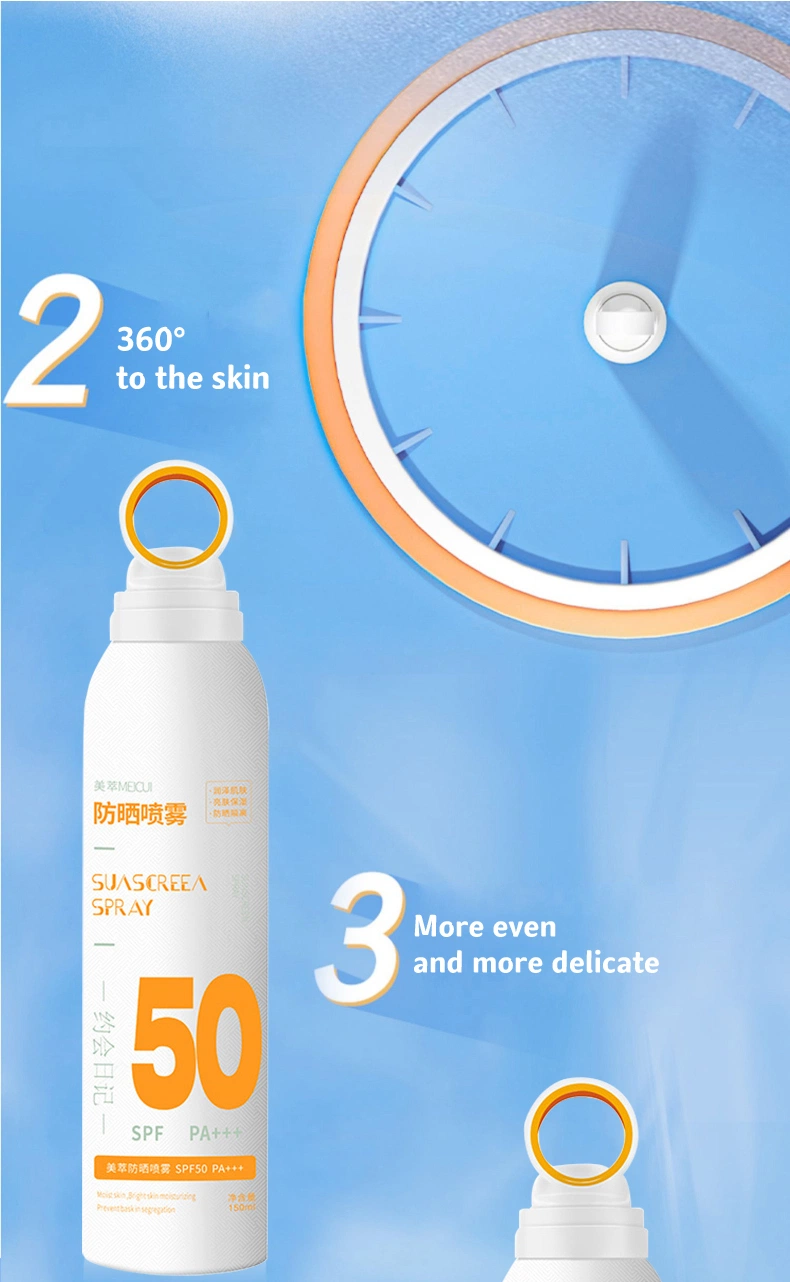 Anti-Oxidant Water Resistant Body Care Sun Screen Spray with SPF50 PA+++