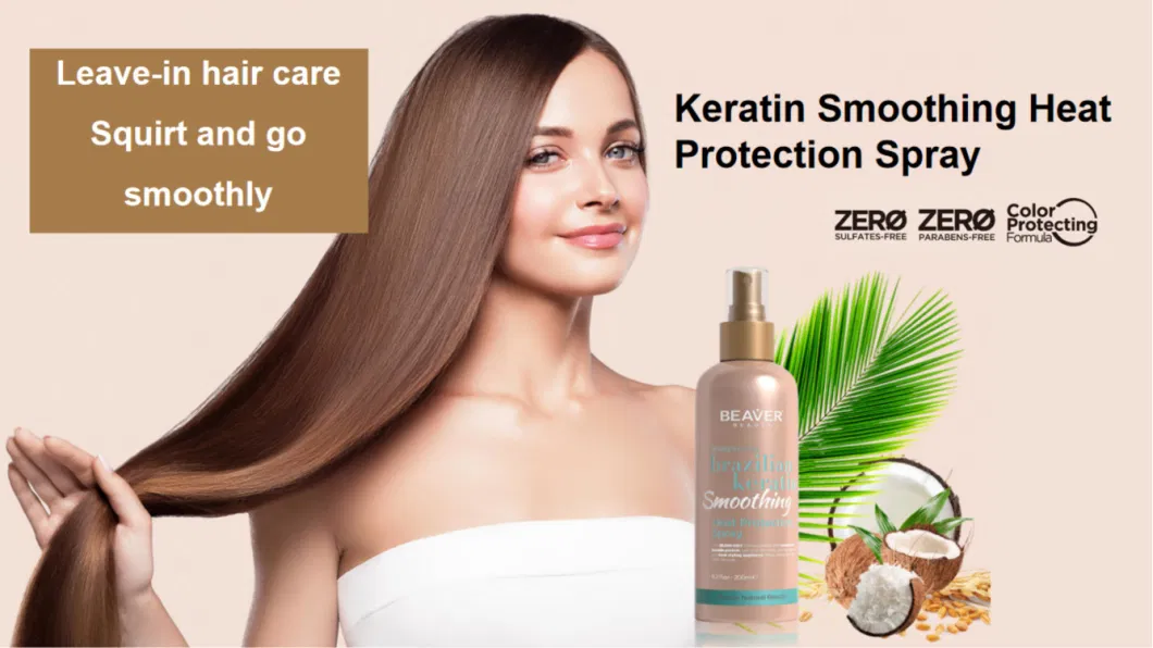 OEM Hair Spray Keratin Smoothing Heat Protection Spray for Hair