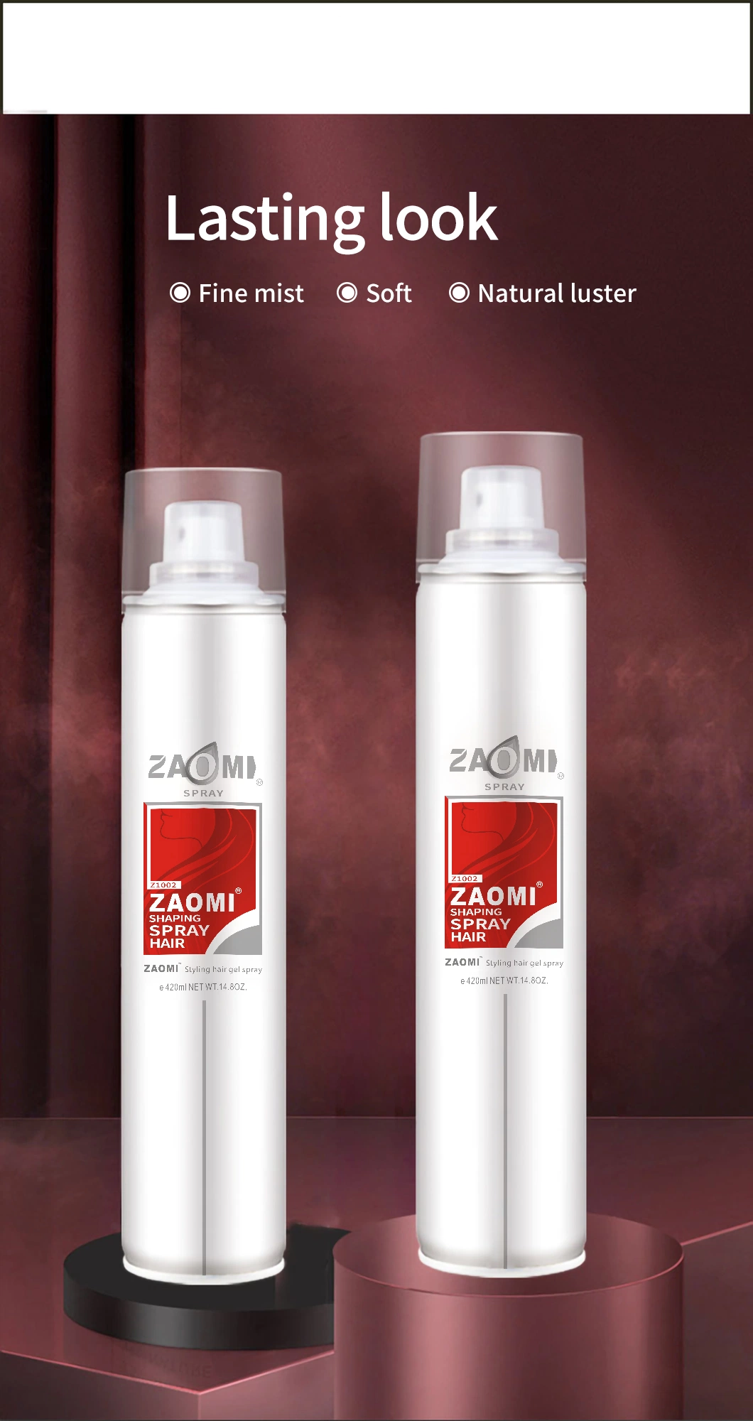 Zaomi Customized Logo OEM ODM Hair Styling Spray Hair Spray