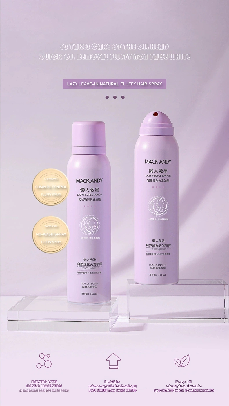 Customized Natural Organic Refreshing Aerosol Revitalize Dull Lifeless Hair Dry Shampoo Spray